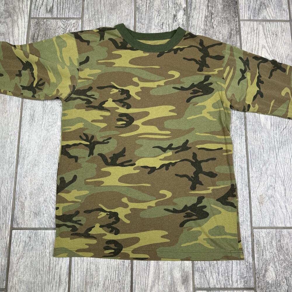 Rothco Camouflage T-Shirt Mens M Multicolor Long Sleeve Crew Neck Cotton Blend - Picture 4 of 6